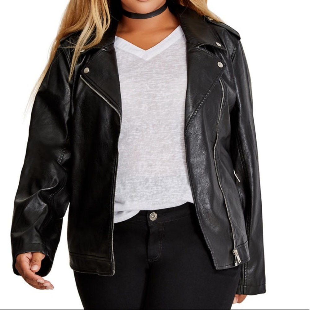Faux Leather Motorcycle Jacket